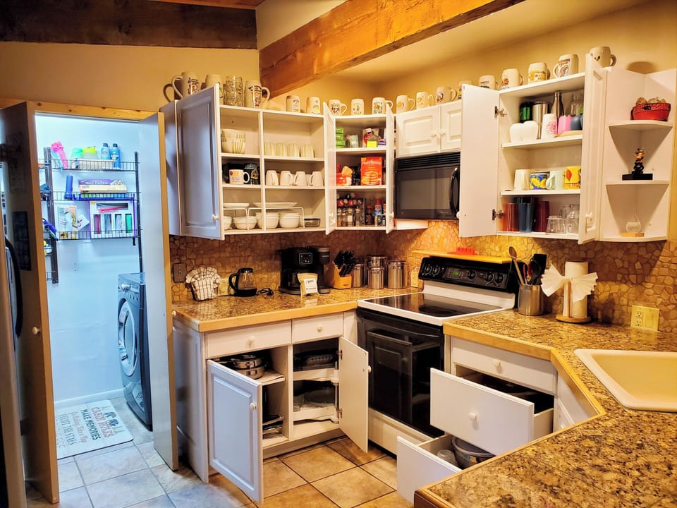 plenty of dishes and cookware