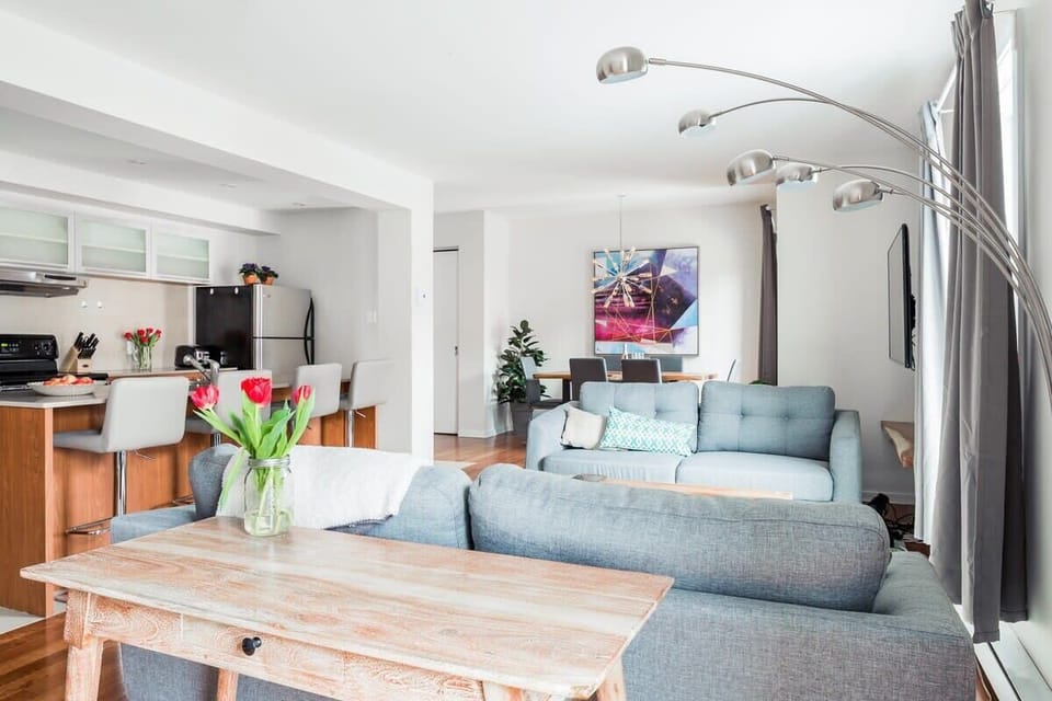 Nice open space including kitchen, dining area and living room