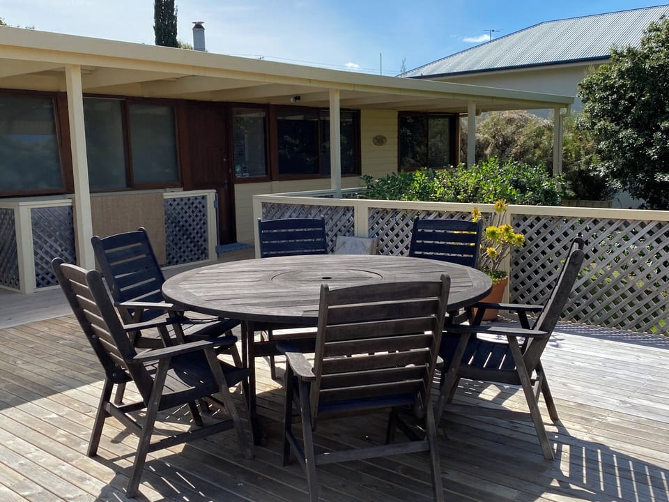 Dining on the deck 