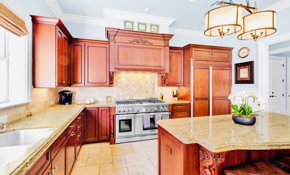Spacious Kitchen with Thermador Oven and Refrigerator