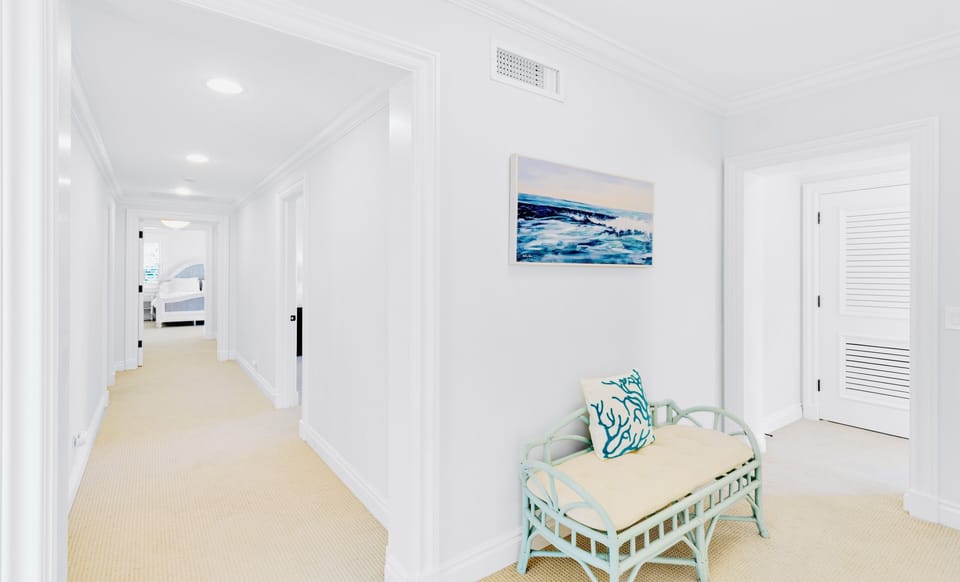 2nd Floor Hallway with Four-bedroom and bathrooms en suite, walk-in closets also