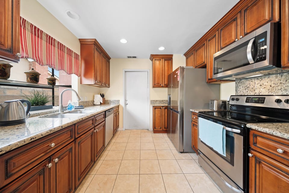 The fully stocked kitchen comes with all the essentials for your vacation meals