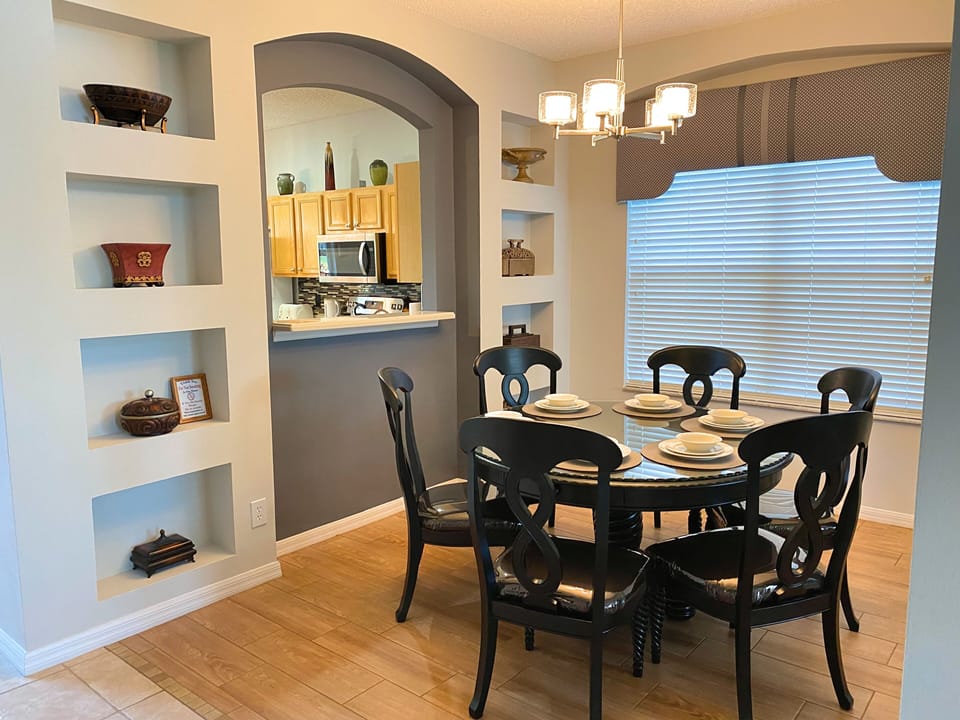 Formal dining area adjacent to the living room