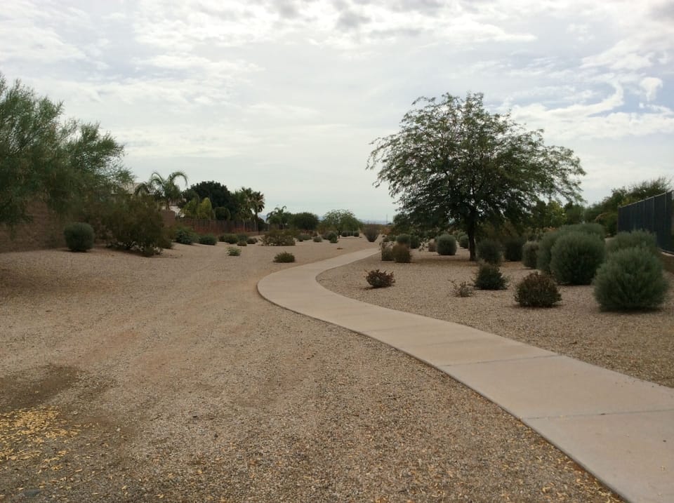 Walking and bike path in back of house.