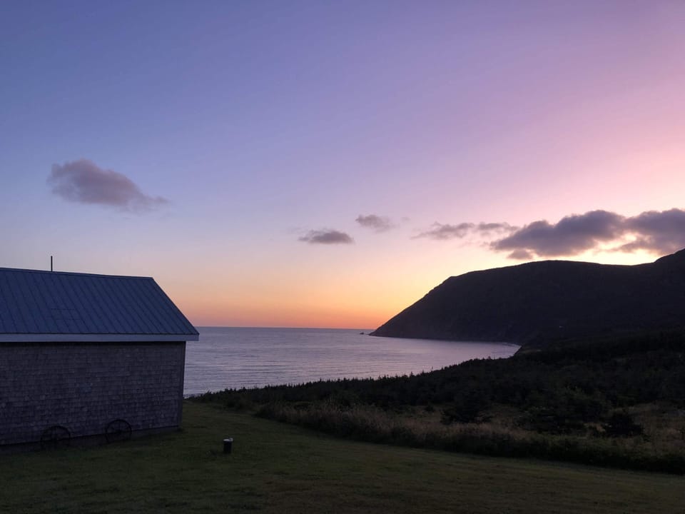 Sunset from behind the cottage