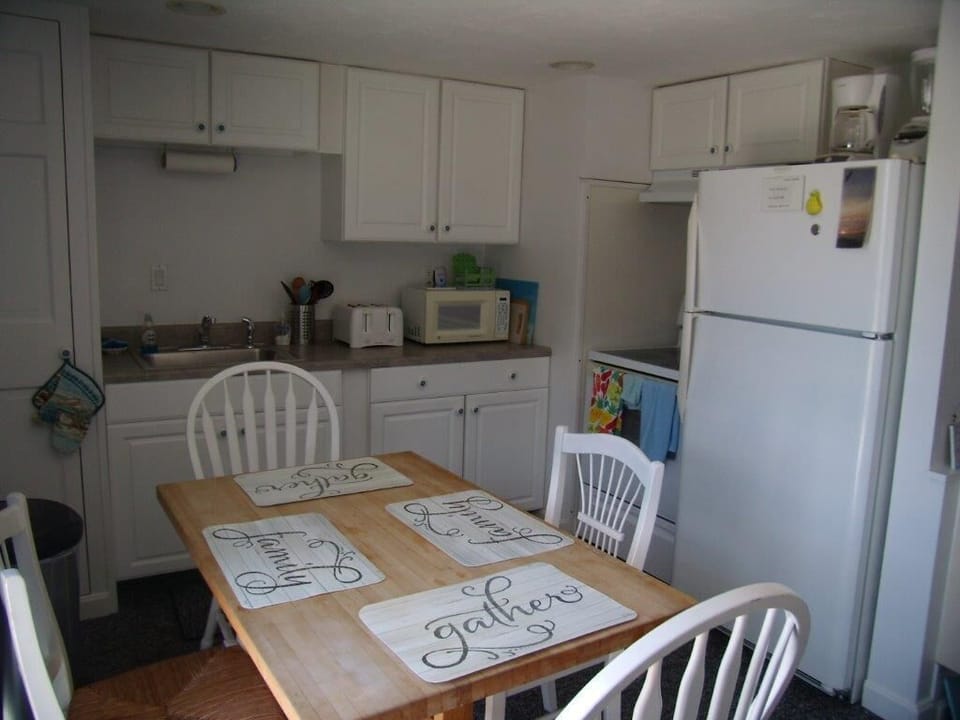 Kitchen from living room area Fully stocked with all the comforts of home!