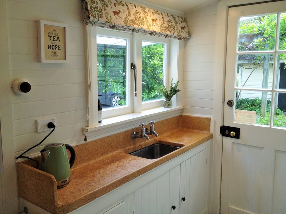 Kitchen with its original terrazzo bench
