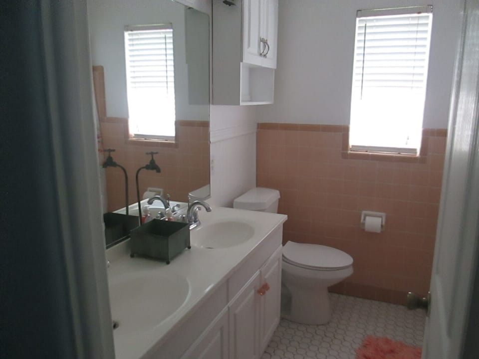 Full bath. Tub and shower.. Double sinks.