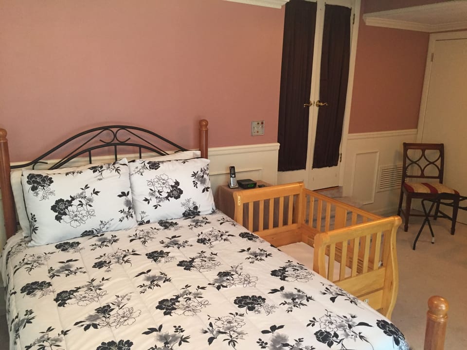 Co-sleeper/Crib. $10 per night or $15 per night total with high chair.