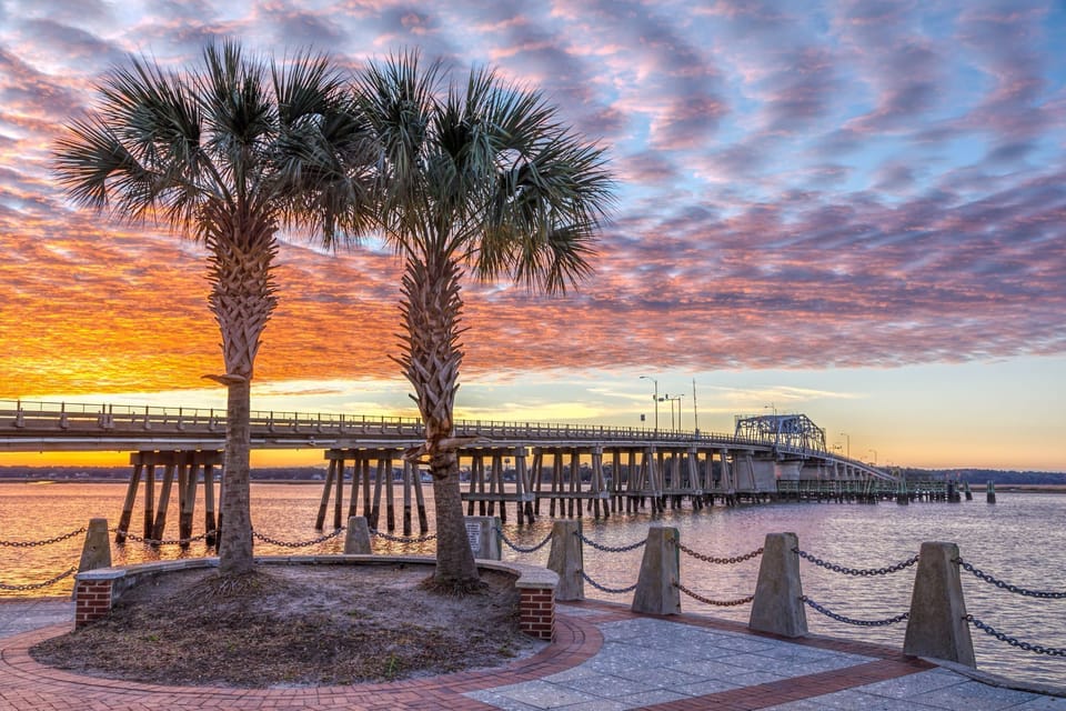 The swing bridge and Waterfront Park are just down the street!