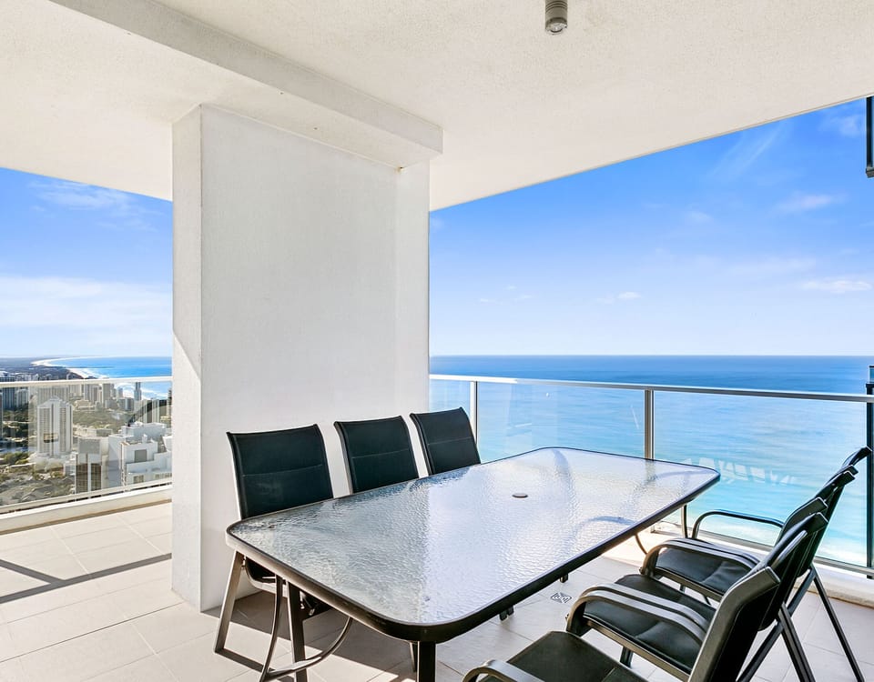 Large balcony allows for plenty of space to unwind for a memorable experience