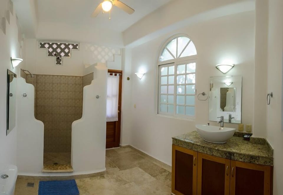 1st floor bathroom with shower.  Attached to King Bedroom #4 