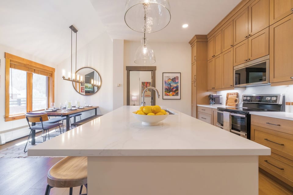 Spacious kitchen, one of the largest kitchens in the building