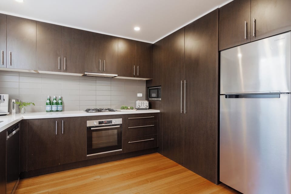 Large fridge freezer in kitchen