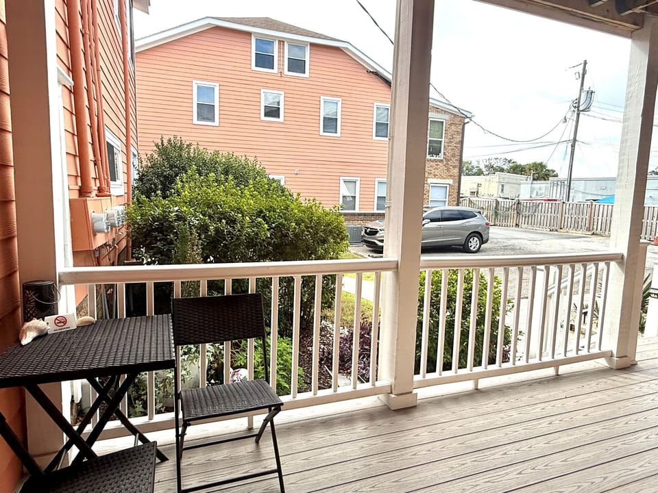 Looking out of the front door