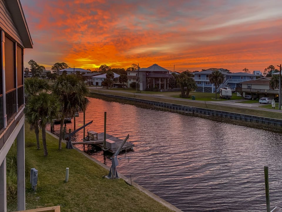Sunrise view from deck