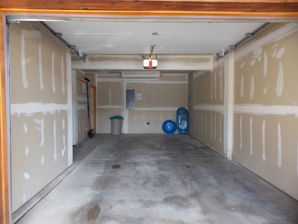 Extra deep one-car heated garage