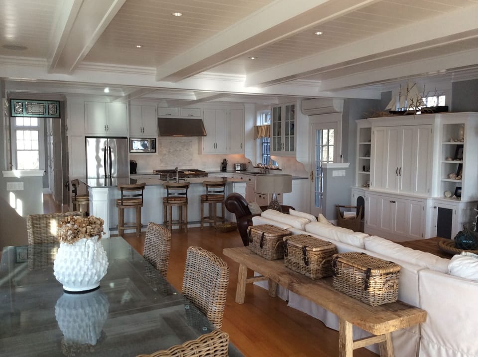 Relax In Classic Coastal Style W/ Gorgeous Ship Lap & Coffered Ceilings!