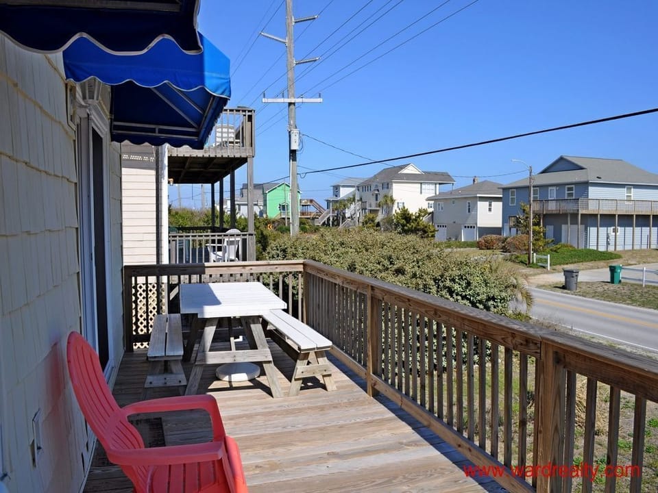 Streetside Sun Deck with Stationary Awnings