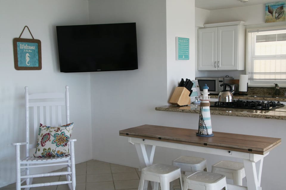 Oceanfront dining area