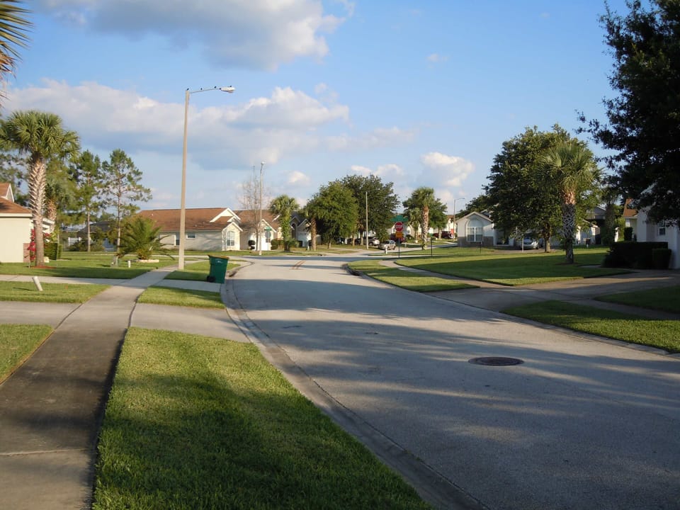 Located on a very quiet and safe street - view from front of the villa