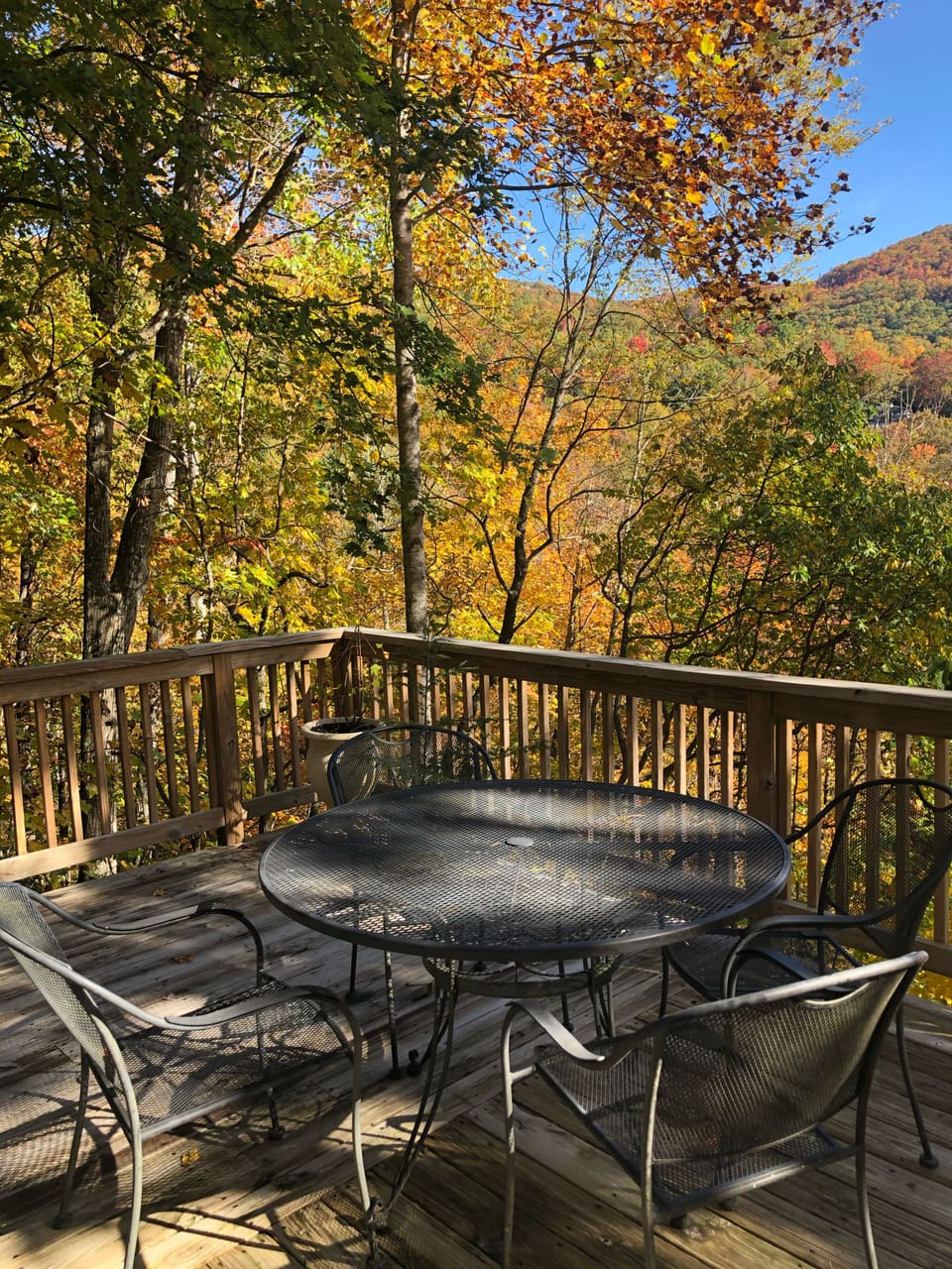 October 2019 view from back deck.