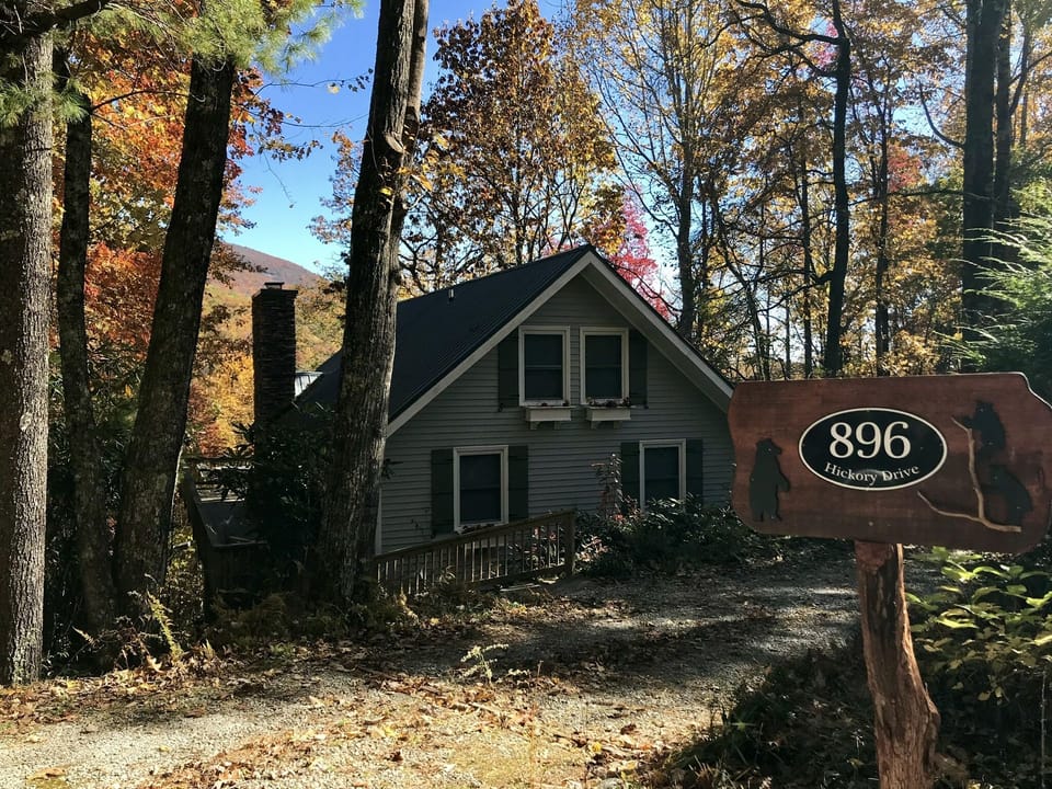 photo of cabin from street