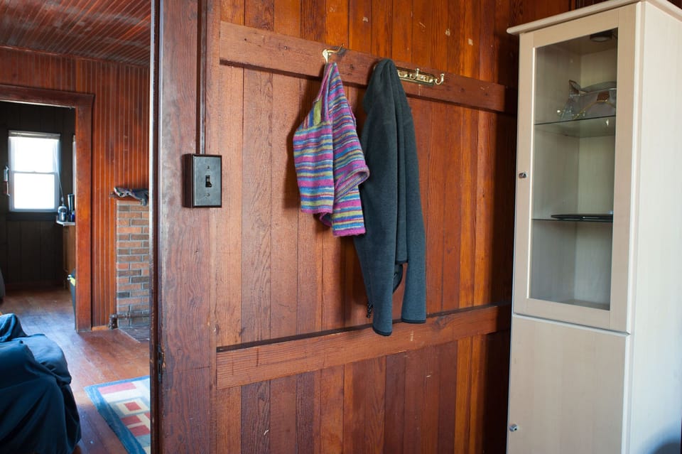 Queen bedroom, view from corner looking out.