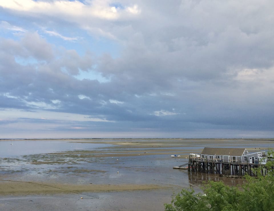 Amazing view of Provincetown harbor and Captain Jack's Wharf from the deck