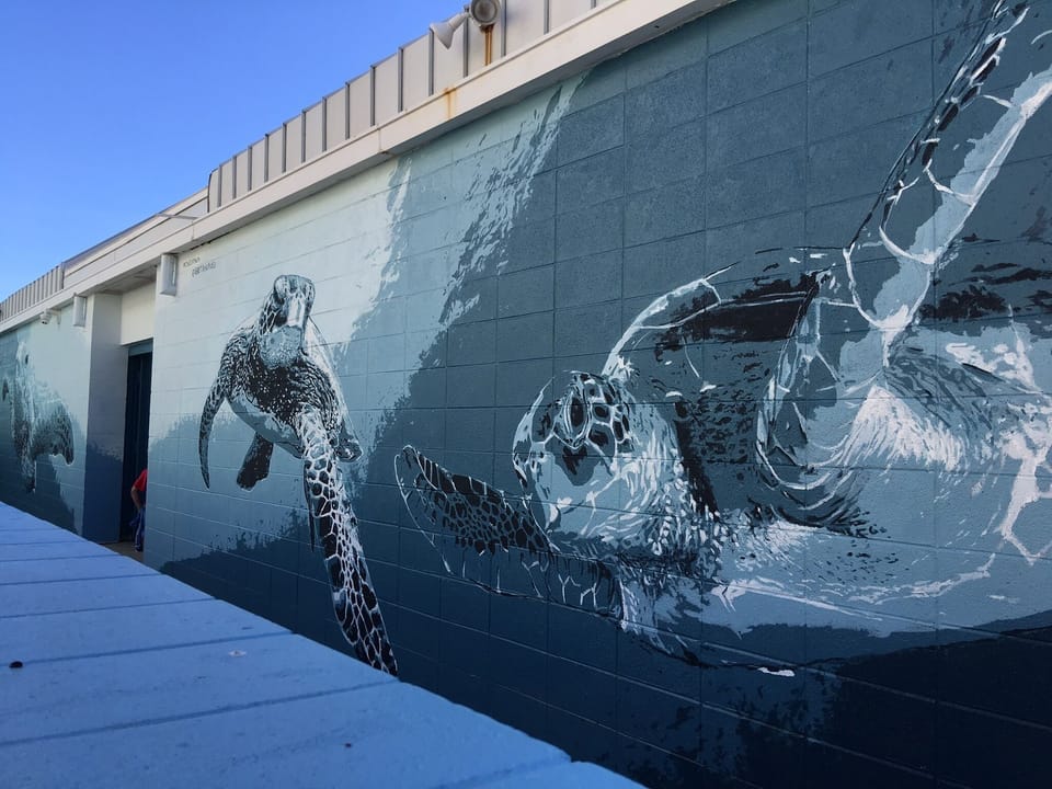 Mural by the public beach access