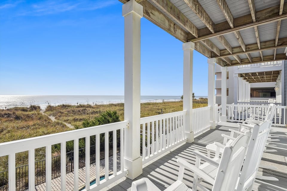 Can anything be more relaxing than rocking on the deck and watching the waves!