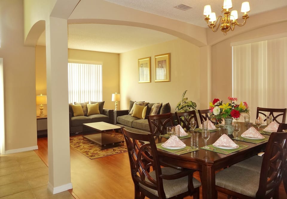 Living room and dinning room