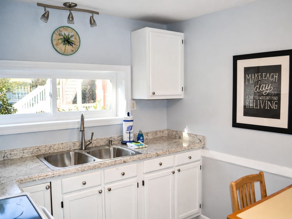 Lots of light in this open kitchen