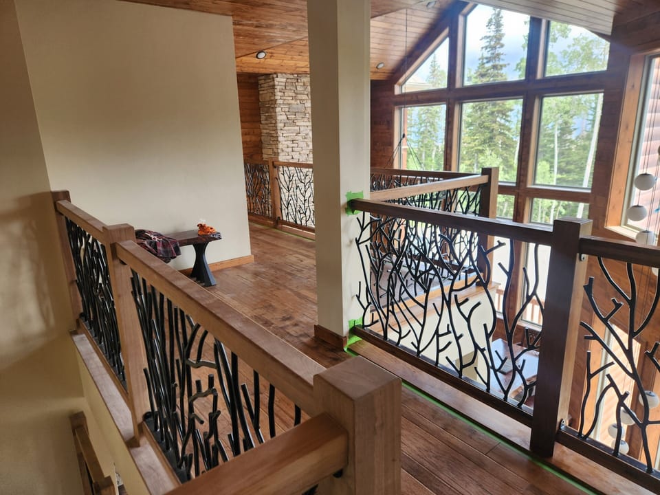 Reading nook on the upper level