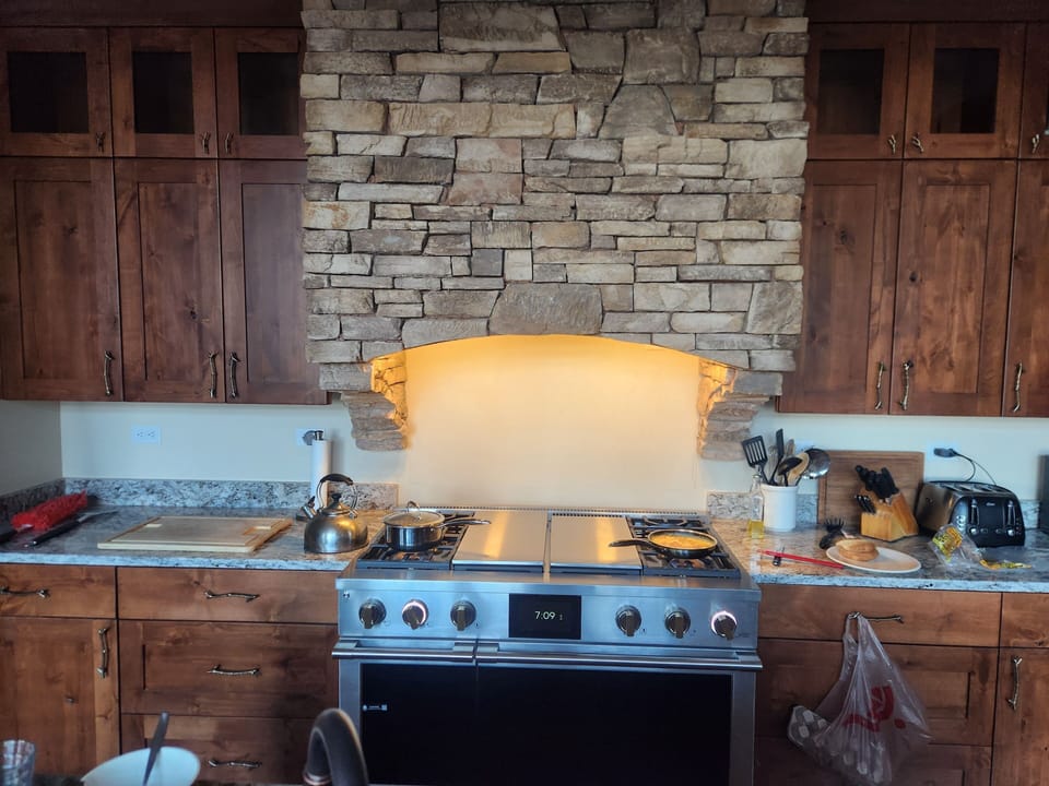 Full kitchen with GE Monogram appliances