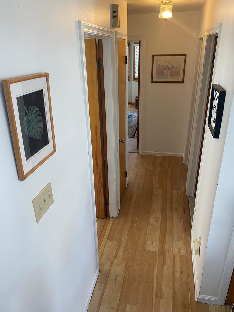 Hallway toward bedrooms on 1st floor