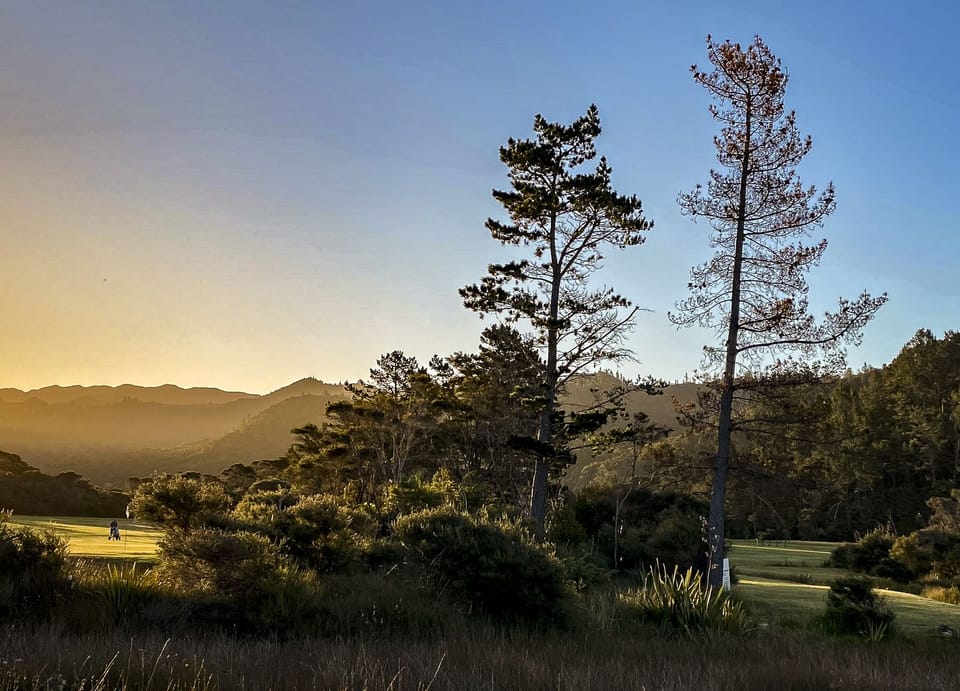 Tairua's 18 hole golf course is beautiful at any time of day