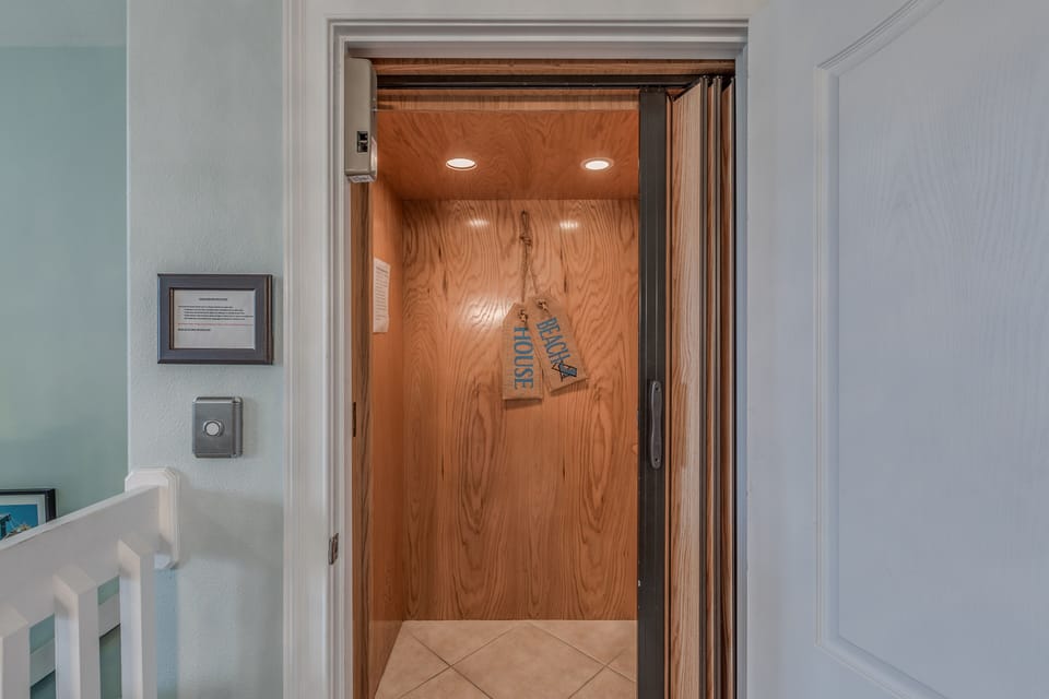 Inside private elevator - runs from garage (ground level) to rooftop! 