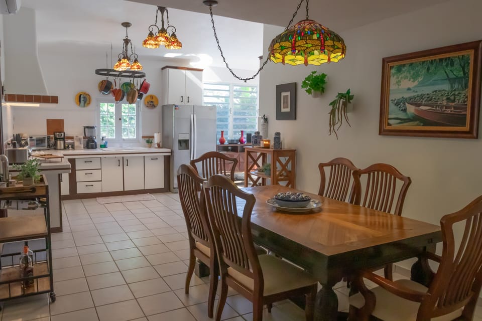 Dining room and kitchen