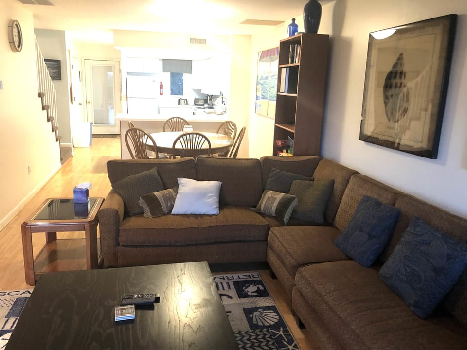 Living room to dining room and kitchen