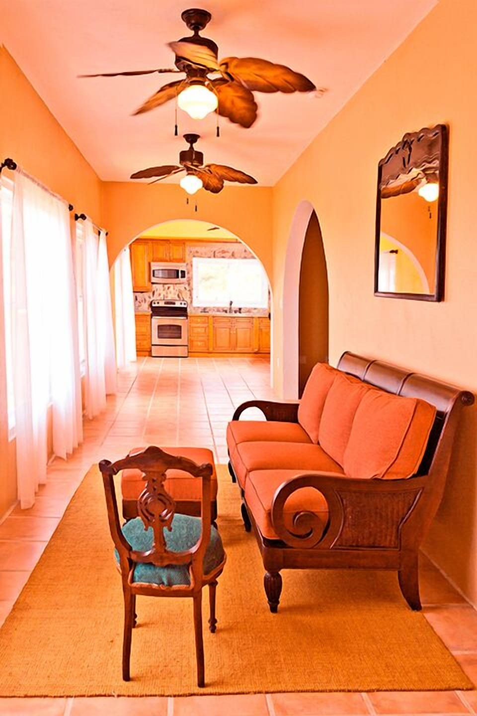Sit back, relax and enjoy the view of the golf course & Caribbean se