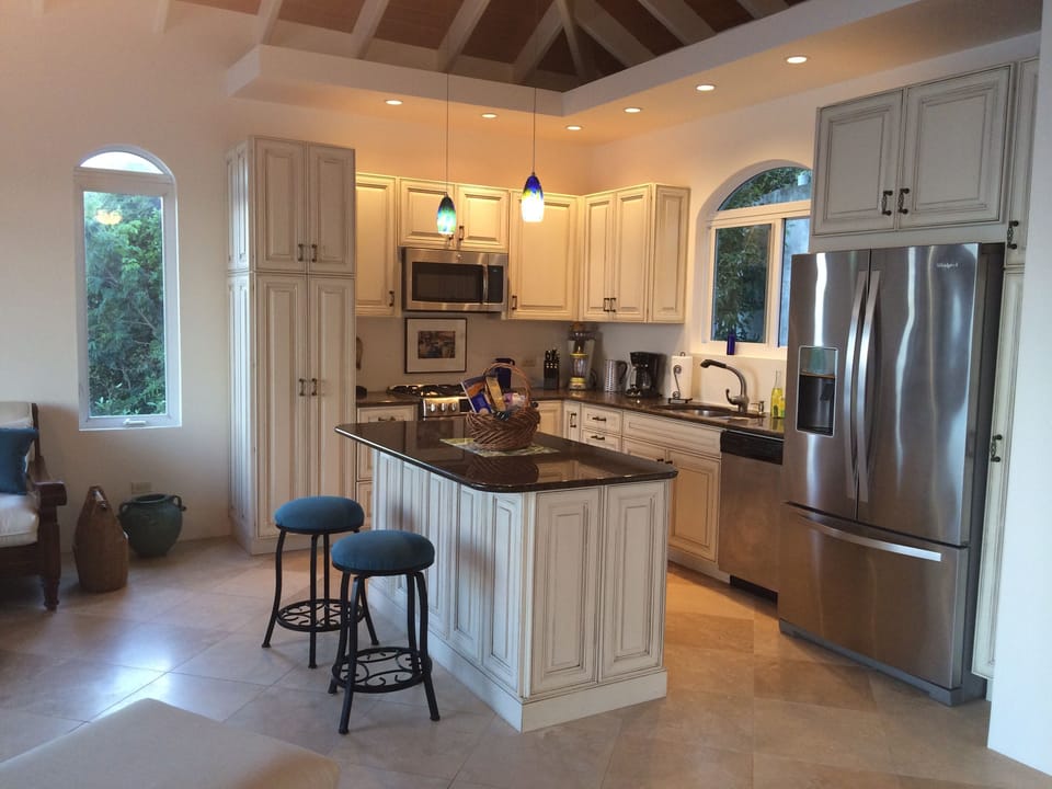 Gourmet Kitchen with island seating.