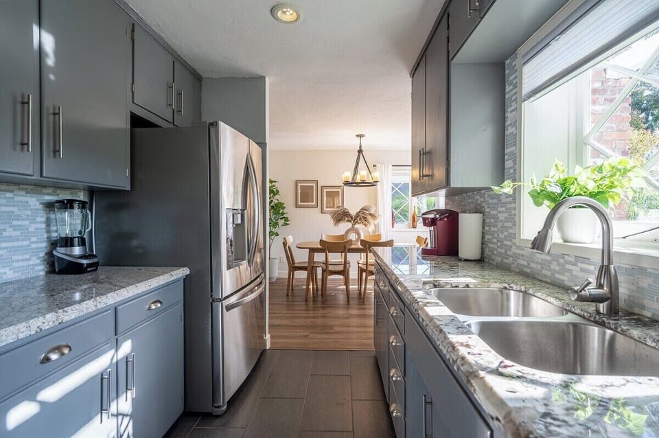 Kitchen comes fully equipped with everything you need for meals at home!