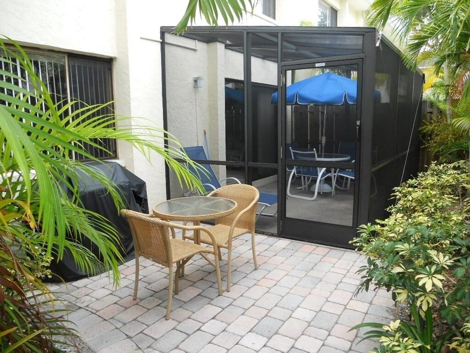 Privacy with Screened in Lanai and Open Air Patio with Barbecue Grill