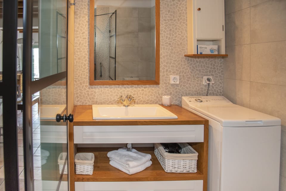 bathroom 2 with toilete & shower and washing machine