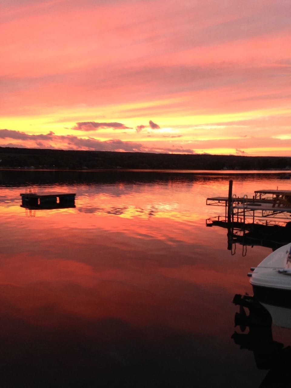 Amazing sunsets.
(Swim raft is not part of this property)