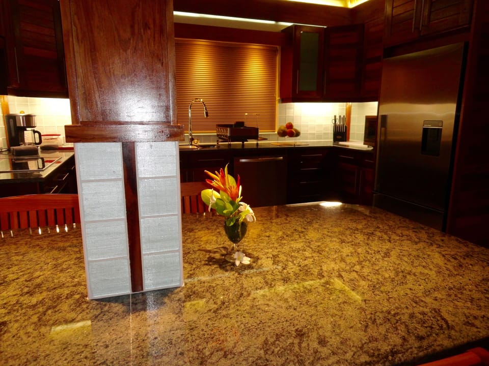 Beautiful accents make this the perfect place to dine.