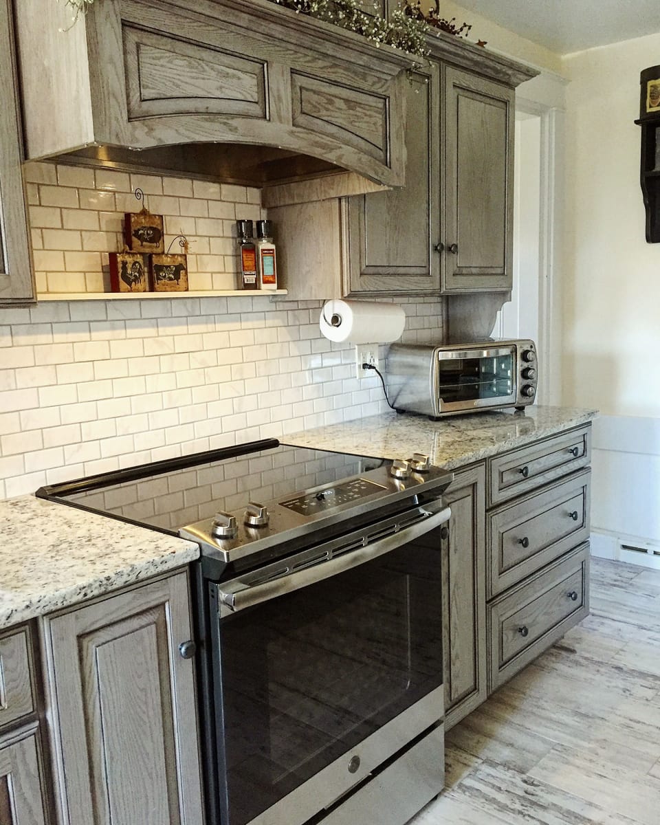 New oven/range and more granite counter tops to spread out.