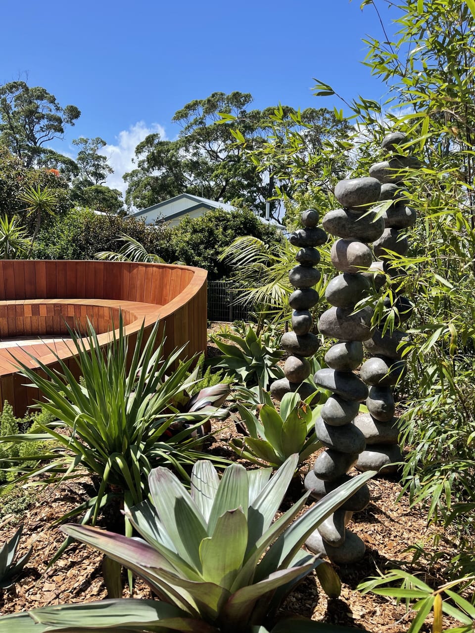 Detail of the lush private garden
