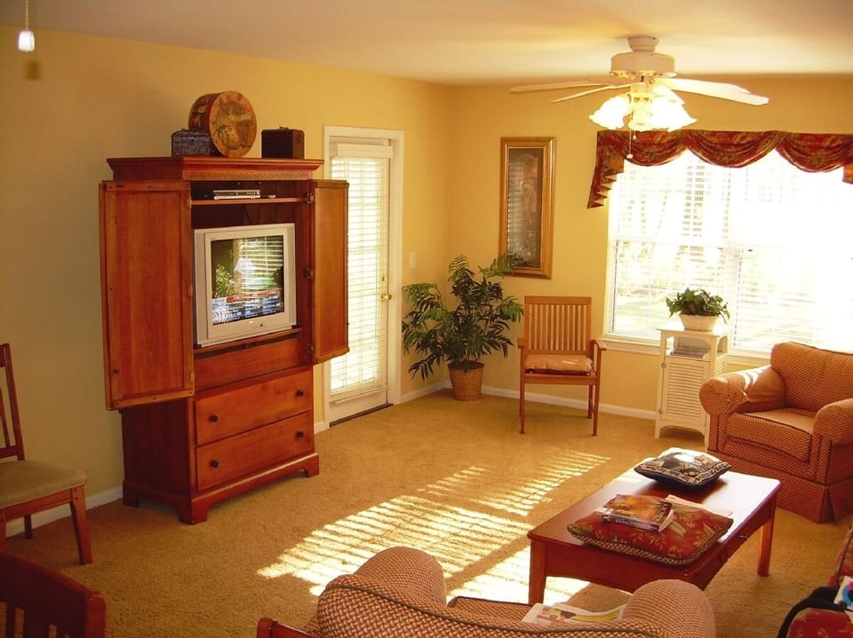 Livingroom with TV  entertaining area